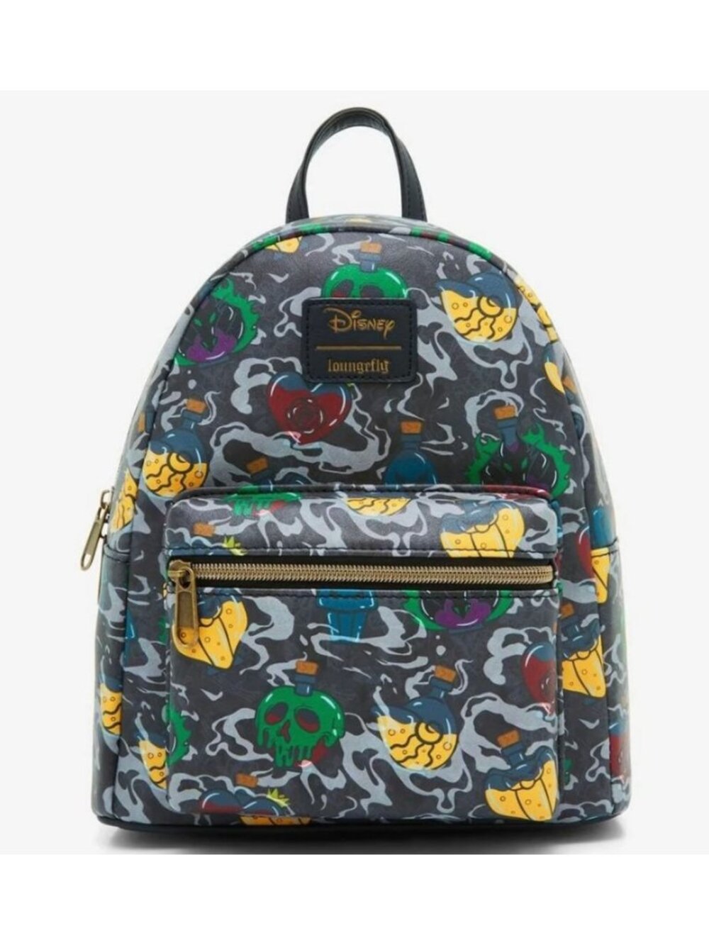 Disney x Loungefly Womens Villains Icons Apples Smoke Mini Backpack Black FA NWT